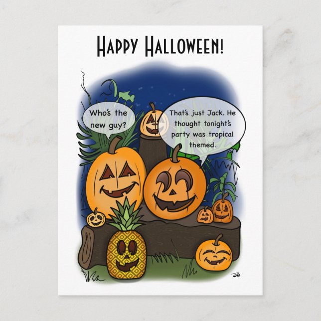 En natt att minnas Halloween-vykort Vykort (Framsida)