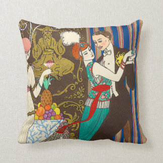 En natt i decadent Paris Art Deco Pillow Kudde