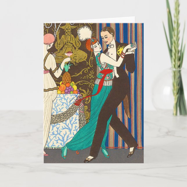 En natt i dekadent kort för Paris art décohälsning (Framsida)