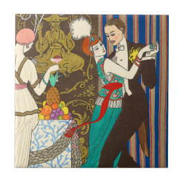 En natt i den dekadenta Paris art déco belägger Kakelplatta