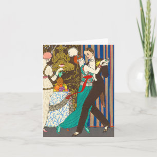 En natt i den dekadenta Paris art déco noterar Kort