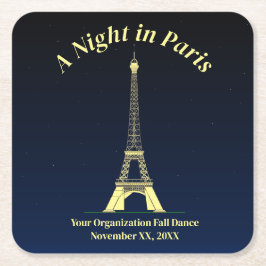 En natt i Paris Underlägg Papper Kvadrat