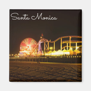 En natt i Santa Monica Kalifornien Magnet