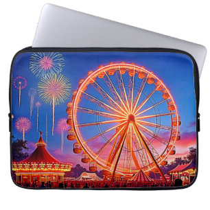 En natt med Festive Ljus Design Laptop Fodral