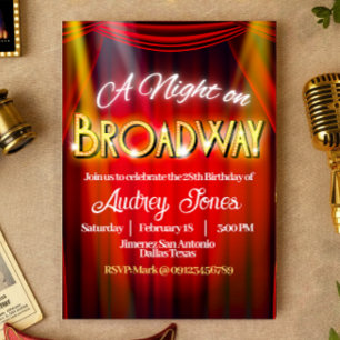 En natt på Broadway Inbjudningar