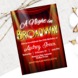 En natt på Broadway Inbjudningar