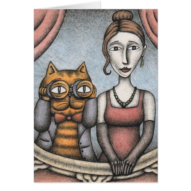 "En natt på Opera'en Hälsningskort (Framsidan)