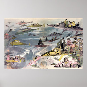 En natt på operan 2000 av Albert Robida Poster