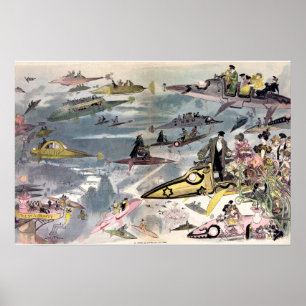 En natt på operan 2000 av Albert Robida Poster