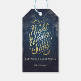 En natt under Stars Gift-Märkrn Presentetikett