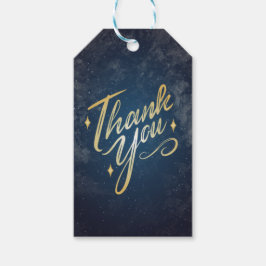 En natt under Stars Tack Gift-Märkrna Presentetikett