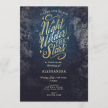 En natt under stjärnorna-inbjudan