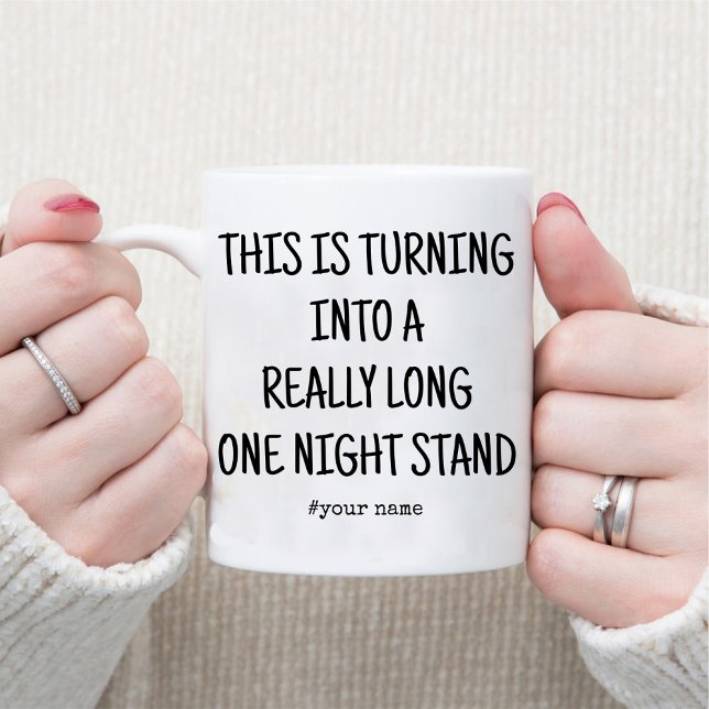 En nattvardsdag för hans kaffe mugg (Funny One Night Stand Anniversary for Him Coffee Mug)