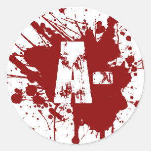 En negativ Zombie för blodtypdonationvampyr Runt Klistermärke