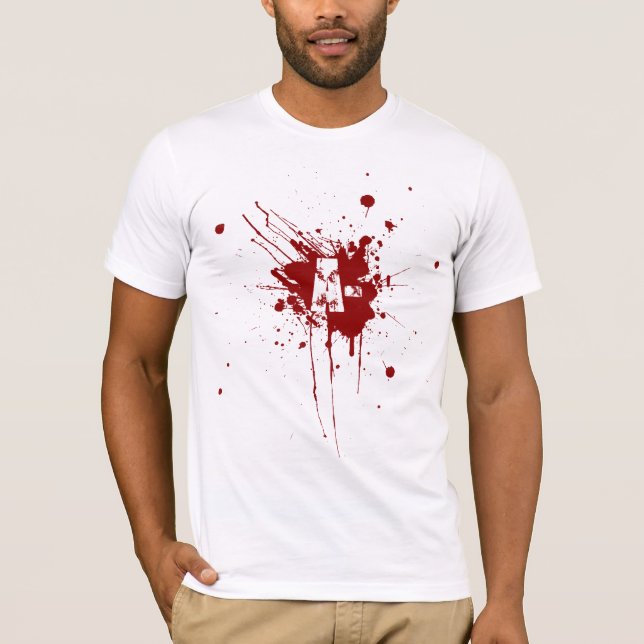 En negativ Zombie för blodtypdonationvampyr T Shirt (Framsida)