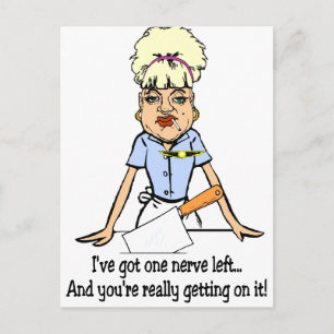 en nerv lämnat vykort