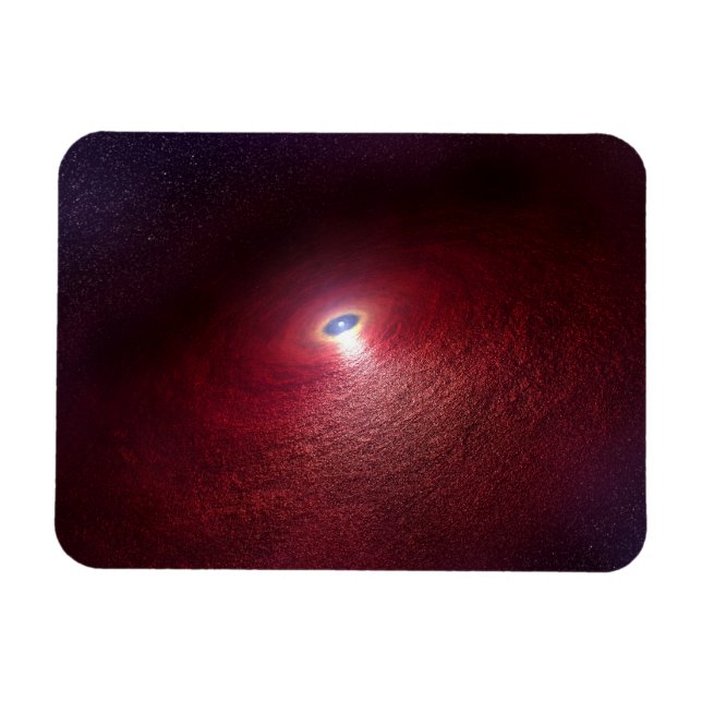 En Neutron-stjärna med en skiva av varm damm. Magnet (Horisontell)