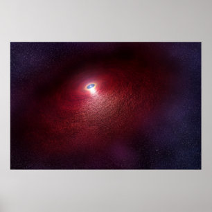 En Neutron-stjärna med en skiva av varm damm. Poster
