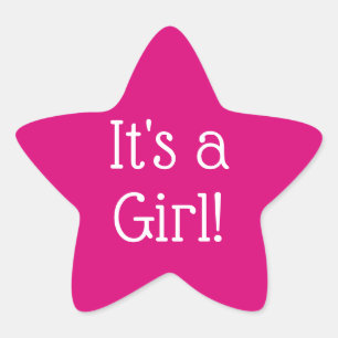 En Newborn Rosa Star Sticker Stjärnformat Klistermärke
