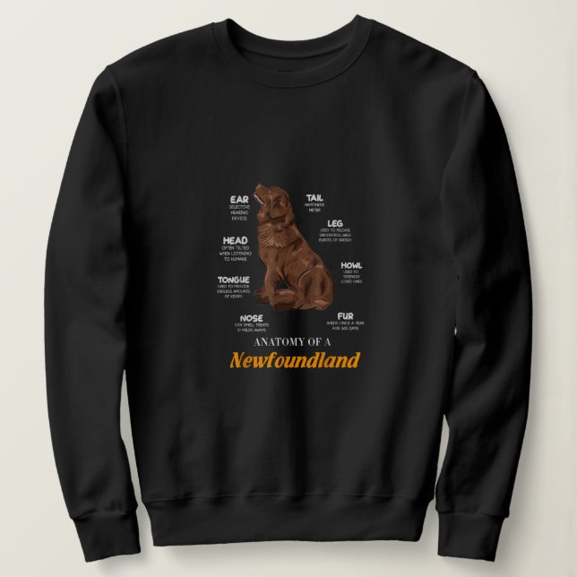 En Newfoundlands Hund T Shirt (Design framsida)