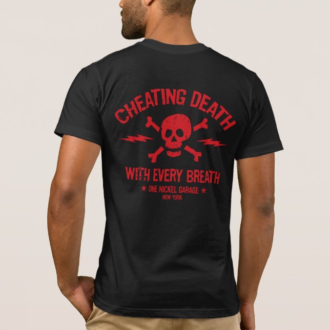 En Nickel Garage Cheating Death T-Shirt Red (Baksida)