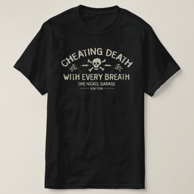 En nickelgarage/Cheating Death T-Shirt (Design framsida)
