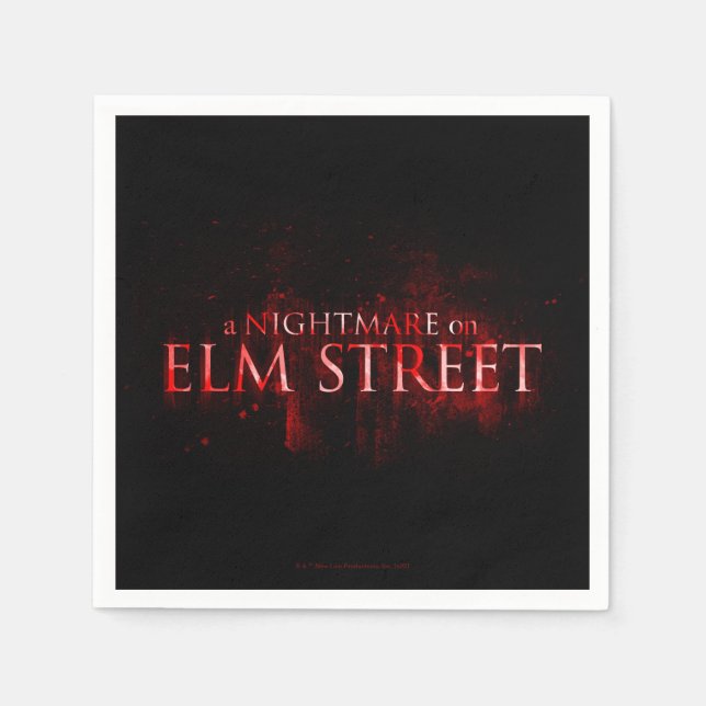 En Nightmare på Elm Street | Blodig text Pappersservett (Framsidan)