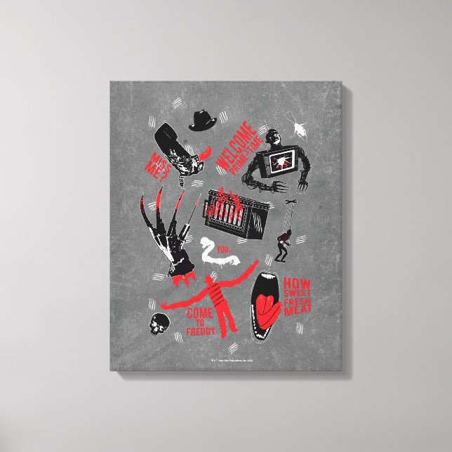 En Nightmare på Elm Street | Freddy Krueger Talk Canvastryck (Framsida)