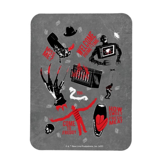 En Nightmare på Elm Street | Freddy Krueger Talk Magnet (Vertikal)