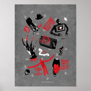 En Nightmare på Elm Street   Freddy Krueger Talk Poster