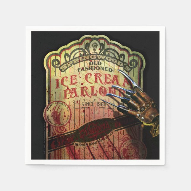 En Nightmare på Elm Street | Springwoods isgrädde Pappersservett (Framsidan)