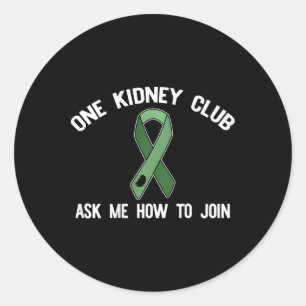 En njure Klubb Fråga mig hur man Går med organdona Runt Klistermärke