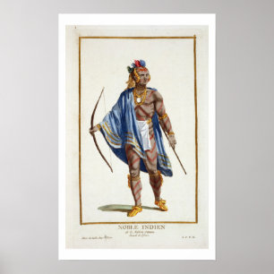 En nobel indier från den Ottawa nationen, 1780 Poster