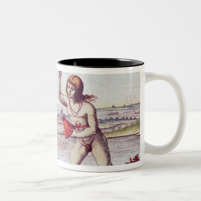 En Noblewoman från Pomeiooc Två-Tonad Mugg (Höger)