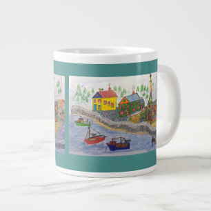 En nordlig fiskesamhälle jumbo mugg