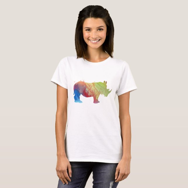 En noshörning tee shirt (Hel framsida)