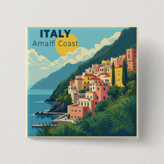 En Nostalgisk Klassisk Resaaffisch – Amalfi-kusten Knapp