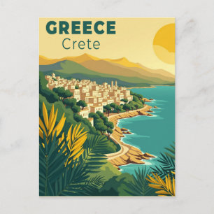 En Nostalgisk Klassisk Resaaffisch – Grekland Kret Vykort