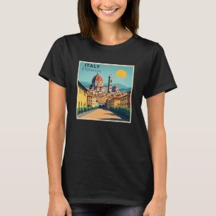 En Nostalgisk Klassisk Resaaffisch – Italien Flore T Shirt