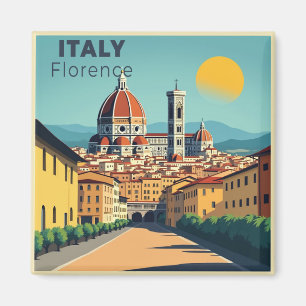 En nostalgisk klassisk reseposters – Italien Flore Magnet