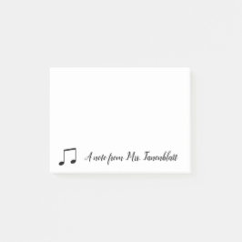 En notera från en musiker post-it block