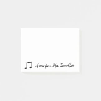 En notera från en musiker post-it block