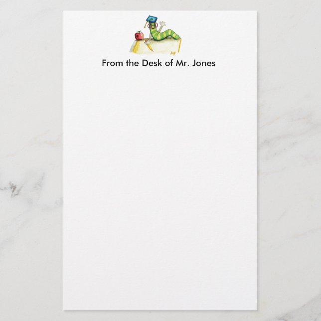 En notera från lärarebrevpapperet brevpapper (Framsida)