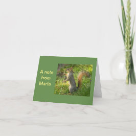En notera från Marla! Kort