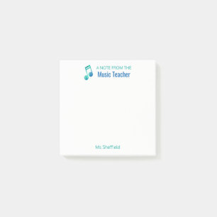 En notera från musikalen för musiklärarepersonlig post-it block