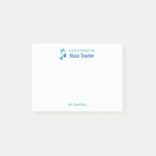En notera från musikalen för musiklärarepersonlig post-it block
