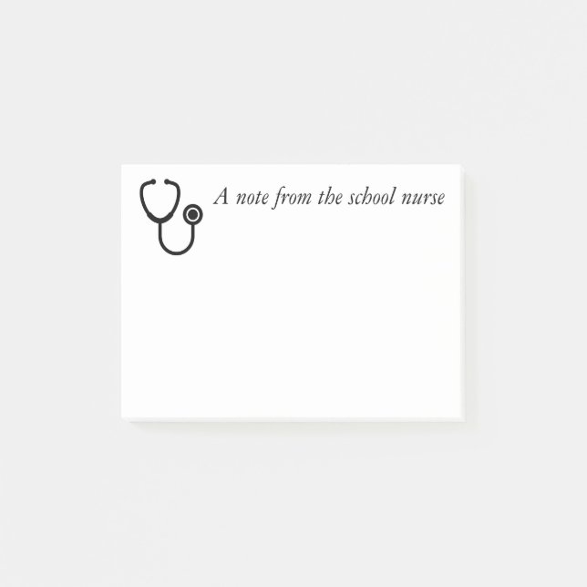 En notera från skolasjuksköterskan post-it block (Framsida)