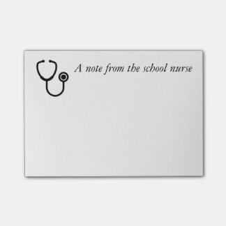 En notera från skolasjuksköterskan post-it block