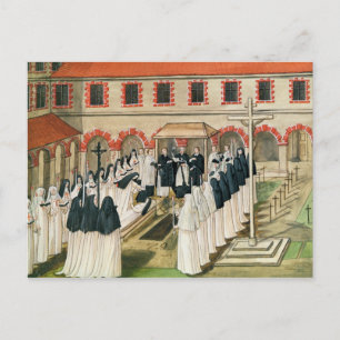 En nun-buren, från "l'Abbaye de Vykort