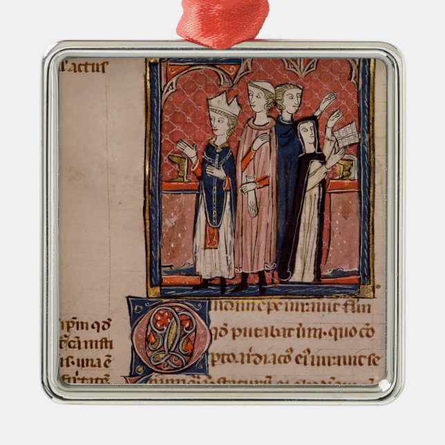 En nunna som tar henne vows och, samlas julgransprydnad metall (Framsidan)